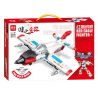 MINGDI LEIBAO K0310 0310 non  VŨ KHÍ QUAN TRỌNG NHẤT CỦA ĐẤT NƯỚC MÁY BAY CHIẾN ĐẤU RED EAGLE bộ đồ chơi xếp lắp ráp ghép mô hình National Weapon RED EAGLE FIGHTER Vũ Khí Quốc Gia 445 khối