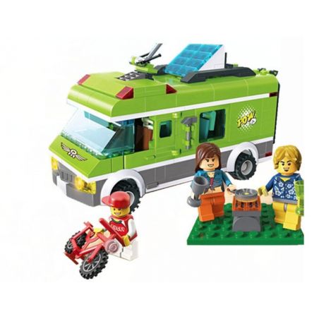 QMAN ENLIGHTEN KEEPPLEY 1120 non  PICNIC BÃI BIỂN VUI VẺ bộ đồ chơi xếp lắp ráp ghép mô hình City PLEASANT TRIP Thành Phố 380 khối