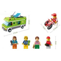 QMAN ENLIGHTEN KEEPPLEY 1120 non  PICNIC BÃI BIỂN VUI VẺ bộ đồ chơi xếp lắp ráp ghép mô hình City PLEASANT TRIP Thành Phố 380 khối