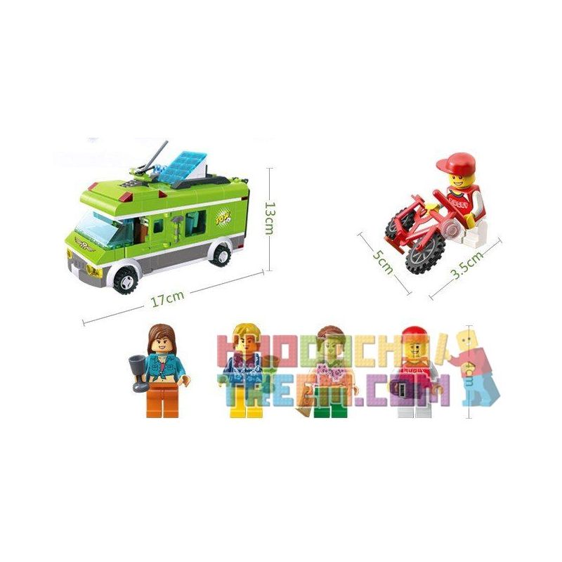 QMAN ENLIGHTEN KEEPPLEY 1120 non  PICNIC BÃI BIỂN VUI VẺ bộ đồ chơi xếp lắp ráp ghép mô hình City PLEASANT TRIP Thành Phố 380 khối