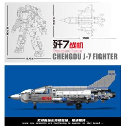 MINGDI LEIBAO K0308 0308 non  VŨ KHÍ QUAN TRỌNG NHẤT CỦA ĐẤT NƯỚC TIÊM KÍCH J-7 bộ đồ chơi xếp lắp ráp ghép mô hình National Weapon CHENGDU J-7 FIGHTER Vũ Khí Quốc Gia 444 khối