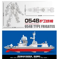 MINGDI LEIBAO K0307 0307 non  VŨ KHÍ QUAN TRỌNG NHẤT CỦA ĐẤT NƯỚC TÀU CHIẾN KHINH HẠM bộ đồ chơi xếp lắp ráp ghép mô hình National Weapon 054B TYPE FIGHTER Vũ Khí Quốc Gia 416 khối