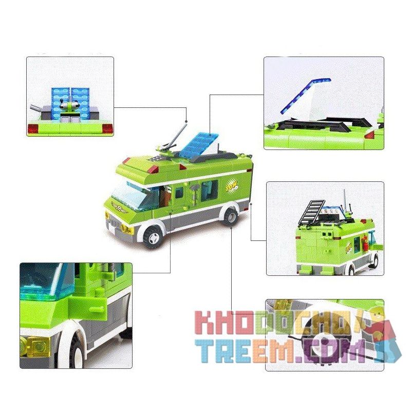 QMAN ENLIGHTEN KEEPPLEY 1120 non  PICNIC BÃI BIỂN VUI VẺ bộ đồ chơi xếp lắp ráp ghép mô hình City PLEASANT TRIP Thành Phố 380 khối