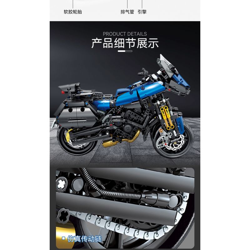 GBL KY1056 1056 non  YAMAHA NIKEN GT bộ đồ chơi xếp lắp ráp ghép mô hình  Kỹ Thuật Công Nghệ Cao Mô Hình Phương Tiện 1180 khối