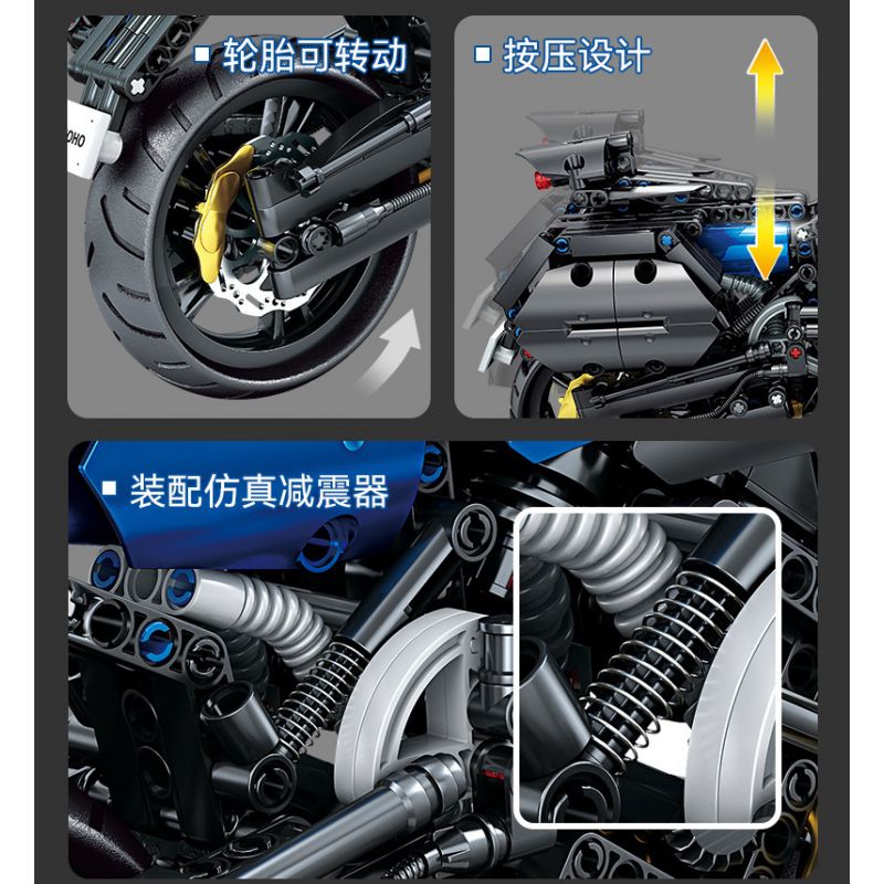 GBL KY1056 1056 non  YAMAHA NIKEN GT bộ đồ chơi xếp lắp ráp ghép mô hình  Kỹ Thuật Công Nghệ Cao Mô Hình Phương Tiện 1180 khối