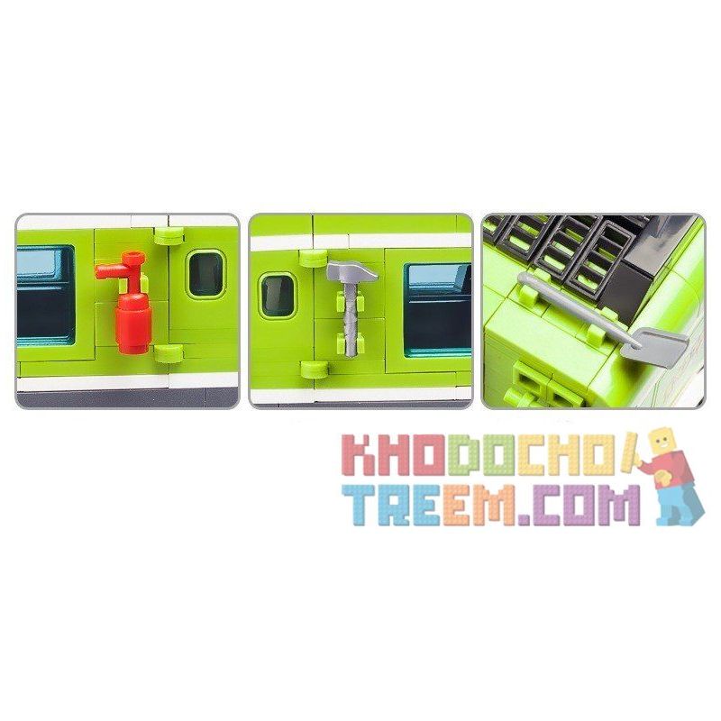 QMAN ENLIGHTEN KEEPPLEY 1120 non  PICNIC BÃI BIỂN VUI VẺ bộ đồ chơi xếp lắp ráp ghép mô hình City PLEASANT TRIP Thành Phố 380 khối