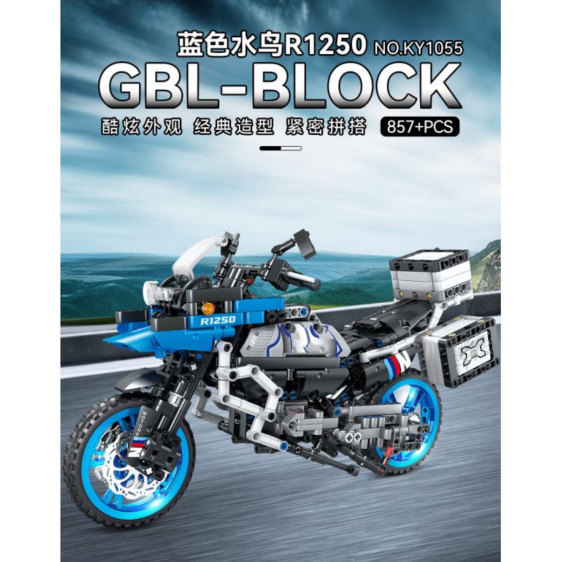 GBL KY1055 1055 non  CHIM NƯỚC XANH R1250 bộ đồ chơi xếp lắp ráp ghép mô hình  BMW R1250 Kỹ Thuật Công Nghệ Cao Mô Hình Phương Tiện 857 khối