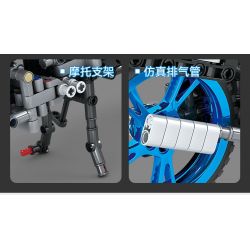 GBL KY1055 1055 non  CHIM NƯỚC XANH R1250 bộ đồ chơi xếp lắp ráp ghép mô hình  BMW R1250 Kỹ Thuật Công Nghệ Cao Mô Hình Phương Tiện 857 khối