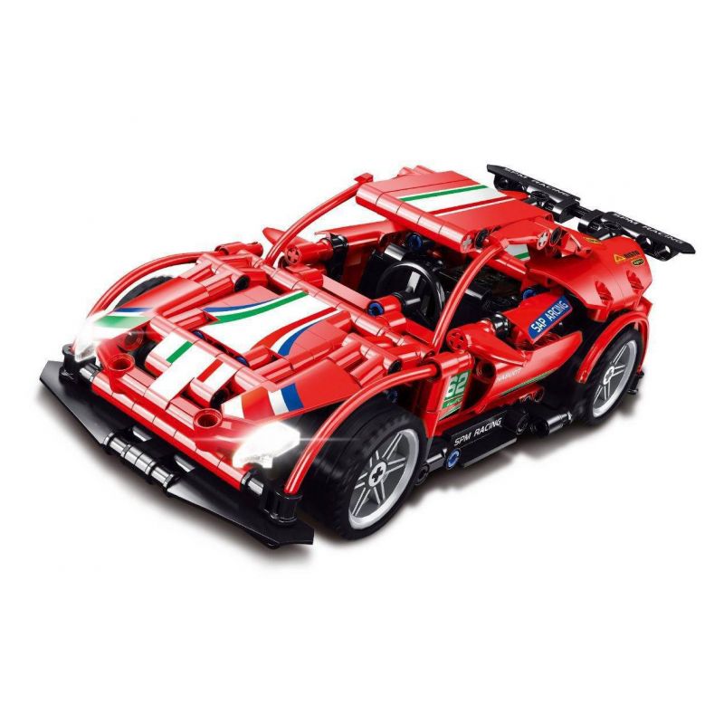 SHENZHEN RAEL ENTERTAINMENT 50032-4 non Lego FERRARI 488 LÙI XE bộ đồ chơi xếp lắp ráp ghép mô hình Technic Kỹ Thuật Công Nghệ Cao Mô Hình Phương Tiện 452 khối