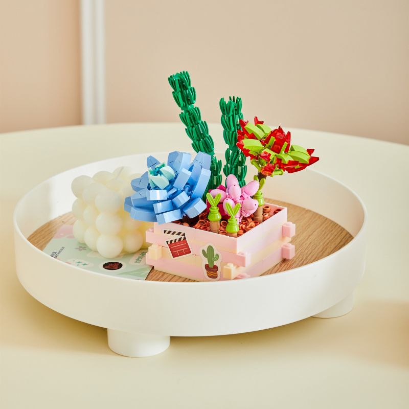 PANTASY 15100 non Lego VƯỜN MỌNG NƯỚC bộ đồ chơi xếp lắp ráp ghép mô hình Flowers SUCCULENT GARDEN SOMETHING BLUE Hoa