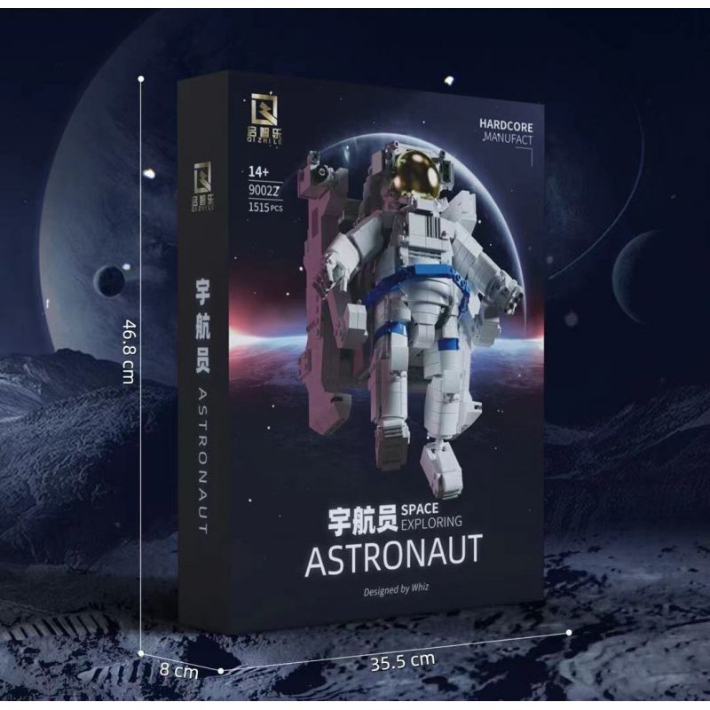 QIZHILE 90022 non  PHI HÀNH GIA bộ đồ chơi xếp lắp ráp ghép mô hình Creator Expert HARDCORE MANUFACT SPACE EXPLORING ASTRONAUT Chuyên Gia Sáng Tạo 1515 khối