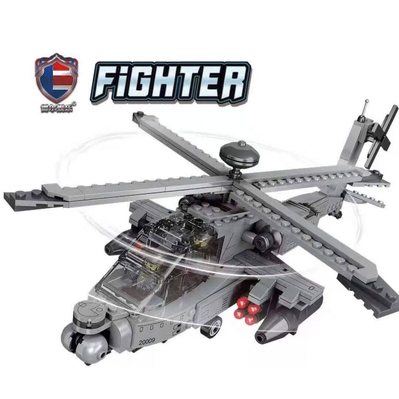 SHENZHEN RAEL ENTERTAINMENT 20009 non  FIGHTER 20009. bộ đồ chơi xếp lắp ráp ghép mô hình Military Army Quân Sự Bộ Đội