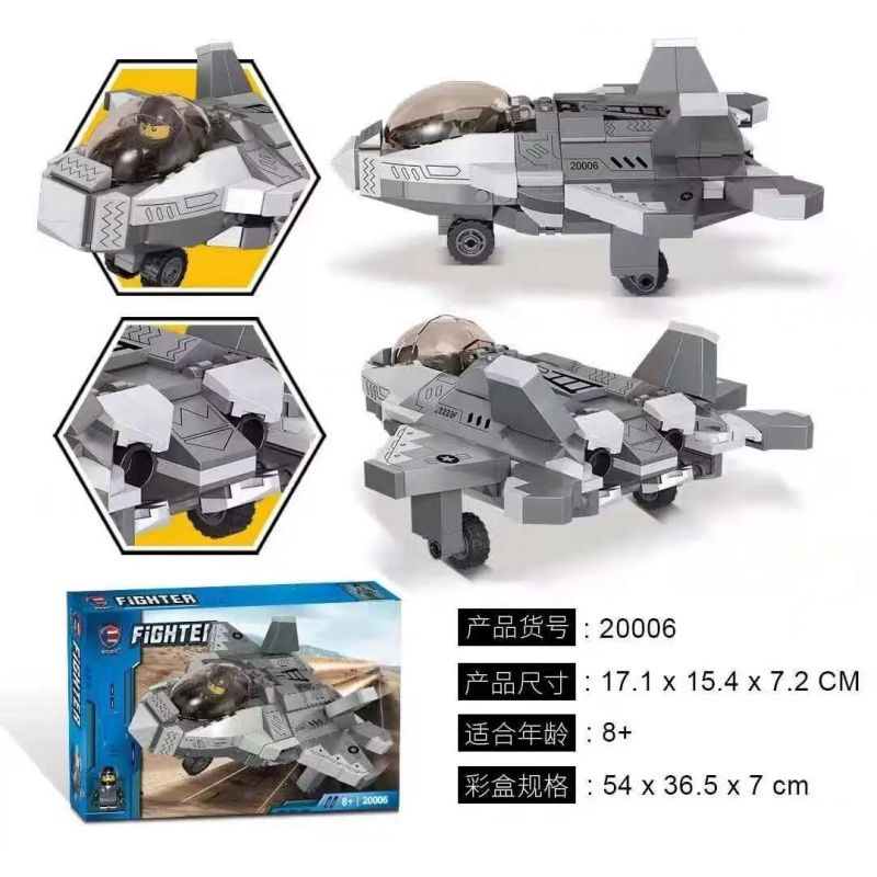 SHENZHEN RAEL ENTERTAINMENT 20006 non  MÁY BAY CHIẾN ĐẤU 20006. bộ đồ chơi xếp lắp ráp ghép mô hình Military Army Quân Sự Bộ Đội