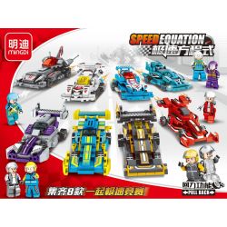 MINGDI LEIBAO K0282 0282 non  CÔNG THỨC KÉO XE THẦN TỐC 8 MẪU bộ đồ chơi xếp lắp ráp ghép mô hình Racers SPEED EQUATION Đua Tốc Độ 831 khối