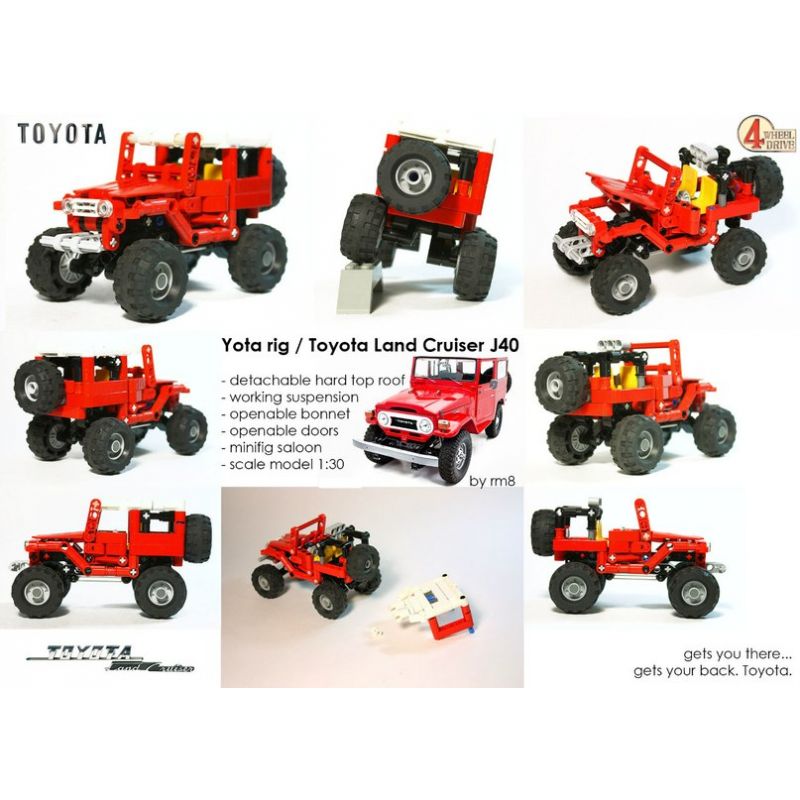 REBRICKABLE MOC-1837 1837 MOC1837 TA GAOLE T1021-3 1021-3 non  TOYOTA LAND CRUISER J40 bộ đồ chơi xếp lắp ráp ghép mô hình  Kỹ Thuật Công Nghệ Cao Mô Hình Phương Tiện 199 khối