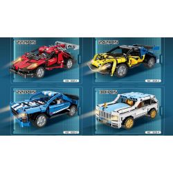 LEIBAO 8325-4 non  XE THỂ THAO CÔNG NGHỆ MÀU TRẮNG bộ đồ chơi xếp lắp ráp ghép mô hình  Kỹ Thuật Công Nghệ Cao Mô Hình Phương Tiện 301 khối