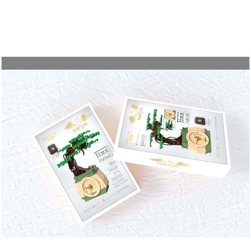 HENGTAI 92032D non  TRONG CHẬU bộ đồ chơi xếp lắp ráp ghép mô hình TIMESPRITE TIME POTTED 217 khối