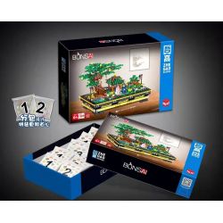 ZHEGAO 00903 non  CÂY CẢNH SOPHORA bộ đồ chơi xếp lắp ráp ghép mô hình BONSAI MEET CHINESE STYLE 1008 khối