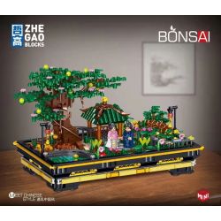 ZHEGAO 00903 non  CÂY CẢNH SOPHORA bộ đồ chơi xếp lắp ráp ghép mô hình BONSAI MEET CHINESE STYLE 1008 khối