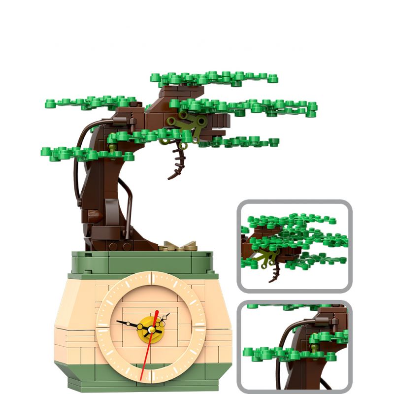 HENGTAI 92032D non  TRONG CHẬU bộ đồ chơi xếp lắp ráp ghép mô hình TIMESPRITE TIME POTTED 217 khối