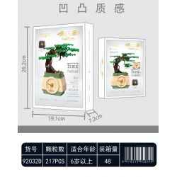 HENGTAI 92032D non  TRONG CHẬU bộ đồ chơi xếp lắp ráp ghép mô hình TIMESPRITE TIME POTTED 217 khối