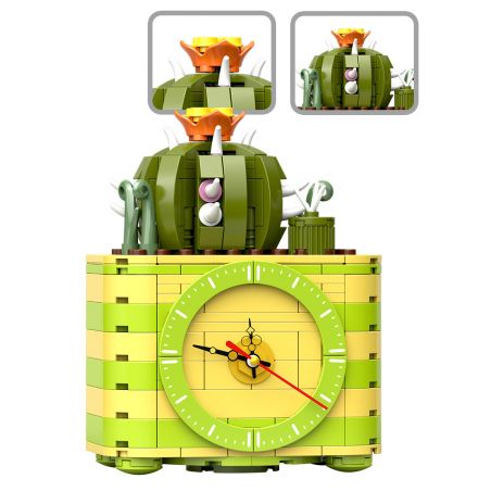 HENGTAI 92032C non  CÂY XƯƠNG RỒNG bộ đồ chơi xếp lắp ráp ghép mô hình TIMESPRITE TIME POTTED 260 khối
