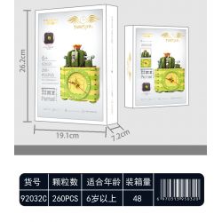 HENGTAI 92032C non  CÂY XƯƠNG RỒNG bộ đồ chơi xếp lắp ráp ghép mô hình TIMESPRITE TIME POTTED 260 khối