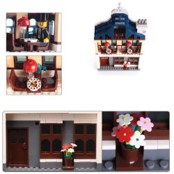Enlighten 1127 Qman 1127 Xếp hình kiểu Lego CITY Sunshine Hotel Khách Sạn Mặt Trời 628 khối