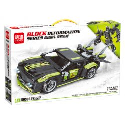 MINGDI LEIBAO K0306 0306 non  XE THỂ THAO TỐC ĐỘ BIẾN HÌNH bộ đồ chơi xếp lắp ráp ghép mô hình 533 khối