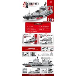 MINGDI 9020 non  TÀU TUẦN TRA QUÂN SỰ GIAO LONG bộ đồ chơi xếp lắp ráp ghép mô hình Military Army Quân Sự Bộ Đội 826 khối