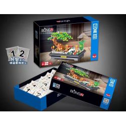 ZHEGAO 00899 non  CÂY THÔNG XANH bộ đồ chơi xếp lắp ráp ghép mô hình BONSAI MAJESTIC CHINESE STYLE 1426 khối