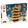 LEYI 81009 non  HOÀNG HẠC THÁP bộ đồ chơi xếp lắp ráp ghép mô hình Buildings YELLOW CRANE TOWER 718 khối