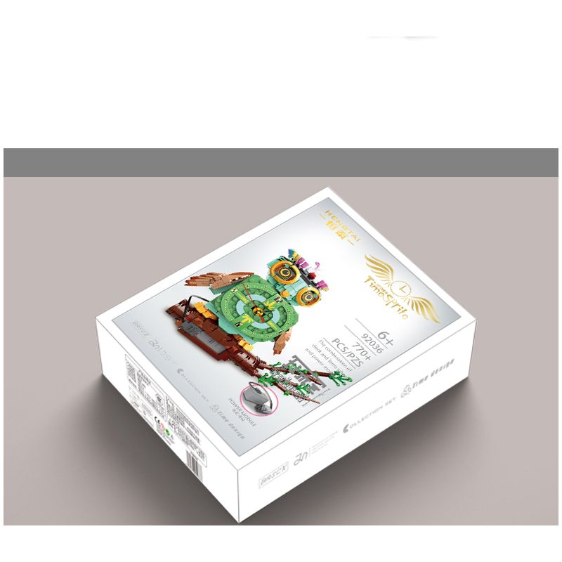 HENGTAI 92036 non  CÚ. bộ đồ chơi xếp lắp ráp ghép mô hình TIMESPRITE TIME ANIMAL 770 khối