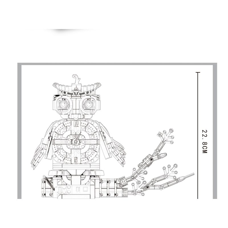 HENGTAI 92036 non  CÚ. bộ đồ chơi xếp lắp ráp ghép mô hình TIMESPRITE TIME ANIMAL 770 khối