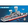 LEYI 81007 non  TÀU KHU TRỤC LỚP HYUNDAI DỰ ÁN 956 bộ đồ chơi xếp lắp ráp ghép mô hình Military Army Quân Sự Bộ Đội 725 khối