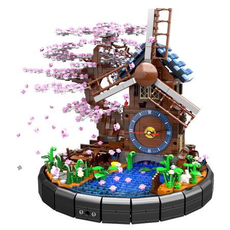 HENGTAI 92035 non  CỐI XAY GIÓ THỜI GIAN bộ đồ chơi xếp lắp ráp ghép mô hình TIMESPRITE TIME WINDMILL 1944 khối