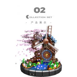 HENGTAI 92035 non  CỐI XAY GIÓ THỜI GIAN bộ đồ chơi xếp lắp ráp ghép mô hình TIMESPRITE TIME WINDMILL 1944 khối
