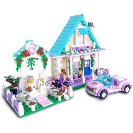 QMAN ENLIGHTEN KEEPPLEY 1129 non  ĐÁM CƯỚI HẠNH PHÚC bộ đồ chơi xếp lắp ráp ghép mô hình City WEDDING ROOM Thành Phố 613 khối