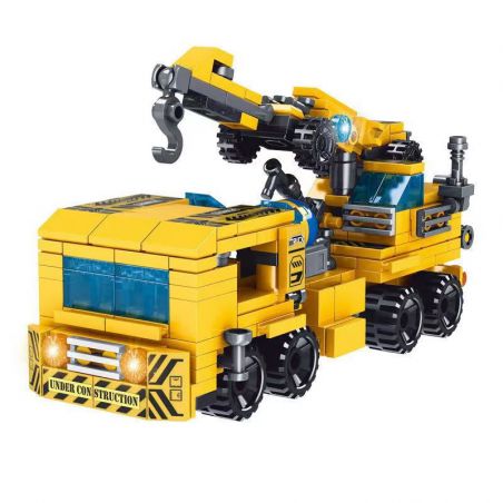 MINGDI LEIBAO D020 non  ĐỘI KỸ THUẬT ĐÔ THỊ 8 TỔ HỢP bộ đồ chơi xếp lắp ráp ghép mô hình City CITY ENGINEERING TEAM Thành Phố 411 khối