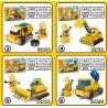 MINGDI LEIBAO D020 non  ĐỘI KỸ THUẬT ĐÔ THỊ 8 TỔ HỢP bộ đồ chơi xếp lắp ráp ghép mô hình City CITY ENGINEERING TEAM Thành Phố 411 khối