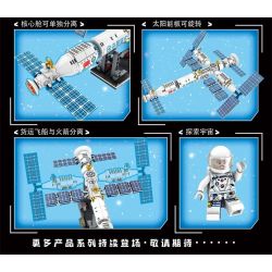 LEYI 81003 non  TRẠM VŨ TRỤ BIẾN ĐÔI bộ đồ chơi xếp lắp ráp ghép mô hình Space Thám Hiểm Không Gian 728 khối