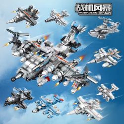 MINGDI LEIBAO K095 non  MÁY BAY CHIẾN ĐẤU STORM 8 KẾT HỢP bộ đồ chơi xếp lắp ráp ghép mô hình SPEED RACING 505 khối