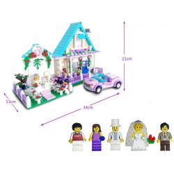 QMAN ENLIGHTEN KEEPPLEY 1129 non  ĐÁM CƯỚI HẠNH PHÚC bộ đồ chơi xếp lắp ráp ghép mô hình City WEDDING ROOM Thành Phố 613 khối