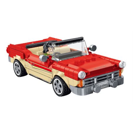PanlosBrick 666034 Panlos Brick 666034 non  FORD FAIRLANE MUI TRẦN bộ đồ chơi xếp lắp ráp ghép mô hình Racers Đua Tốc Độ 370 khối