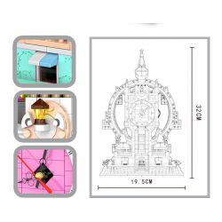 HENGTAI 92033 non  BÁNH XE THỜI GIAN bộ đồ chơi xếp lắp ráp ghép mô hình TIMESPRITE TIME WHEEL 1784 khối