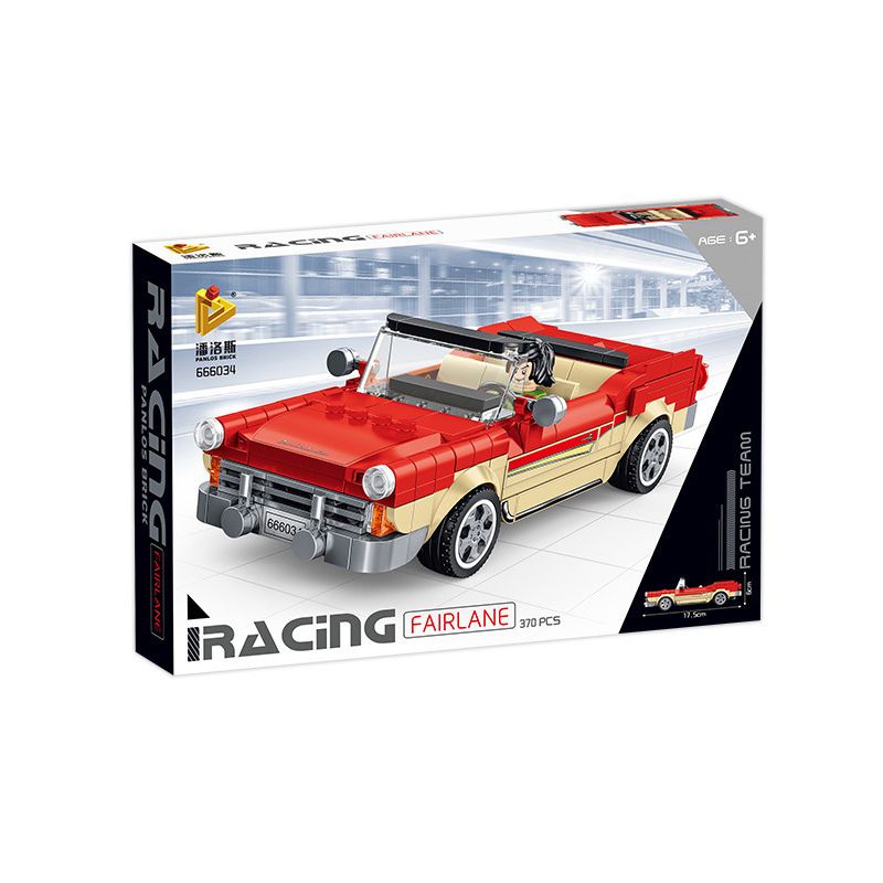 PanlosBrick 666034 Panlos Brick 666034 non  FORD FAIRLANE MUI TRẦN bộ đồ chơi xếp lắp ráp ghép mô hình Racers Đua Tốc Độ 370 khối