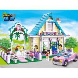 QMAN ENLIGHTEN KEEPPLEY 1129 non  ĐÁM CƯỚI HẠNH PHÚC bộ đồ chơi xếp lắp ráp ghép mô hình City WEDDING ROOM Thành Phố 613 khối