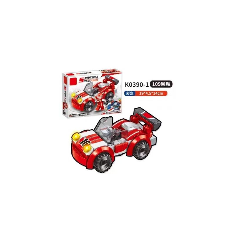 MINGDI LEIBAO K0390 0390 non  NHÓM TỐC ĐỘ TỔ HỢP MECHA 8 bộ đồ chơi xếp lắp ráp ghép mô hình Racers SPEED RACING Đua Tốc Độ 857 khối