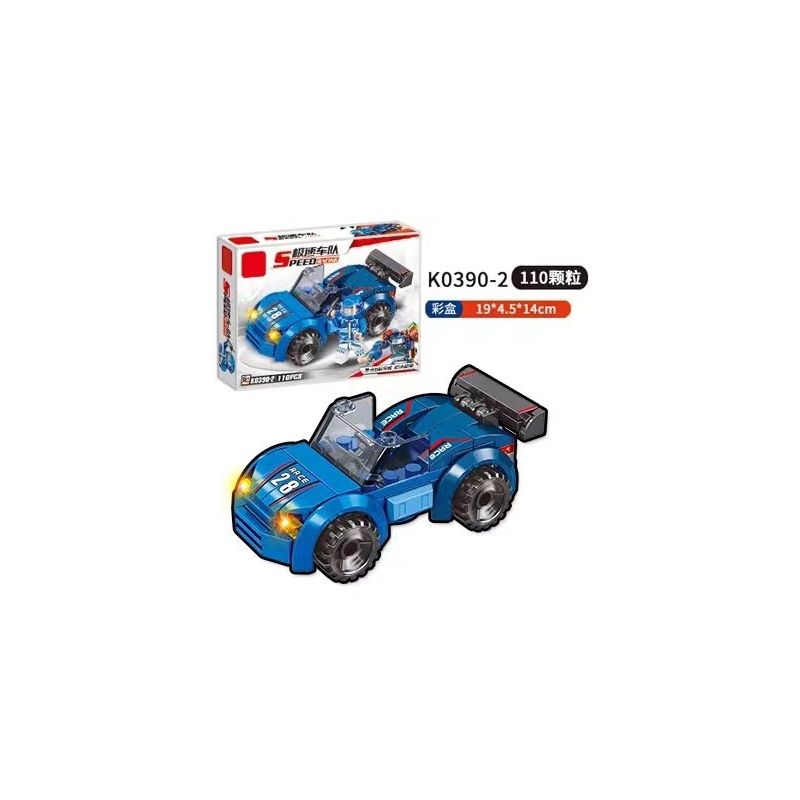 MINGDI LEIBAO K0390 0390 non  NHÓM TỐC ĐỘ TỔ HỢP MECHA 8 bộ đồ chơi xếp lắp ráp ghép mô hình Racers SPEED RACING Đua Tốc Độ 857 khối