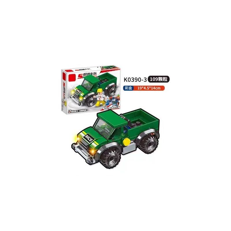 MINGDI LEIBAO K0390 0390 non  NHÓM TỐC ĐỘ TỔ HỢP MECHA 8 bộ đồ chơi xếp lắp ráp ghép mô hình Racers SPEED RACING Đua Tốc Độ 857 khối